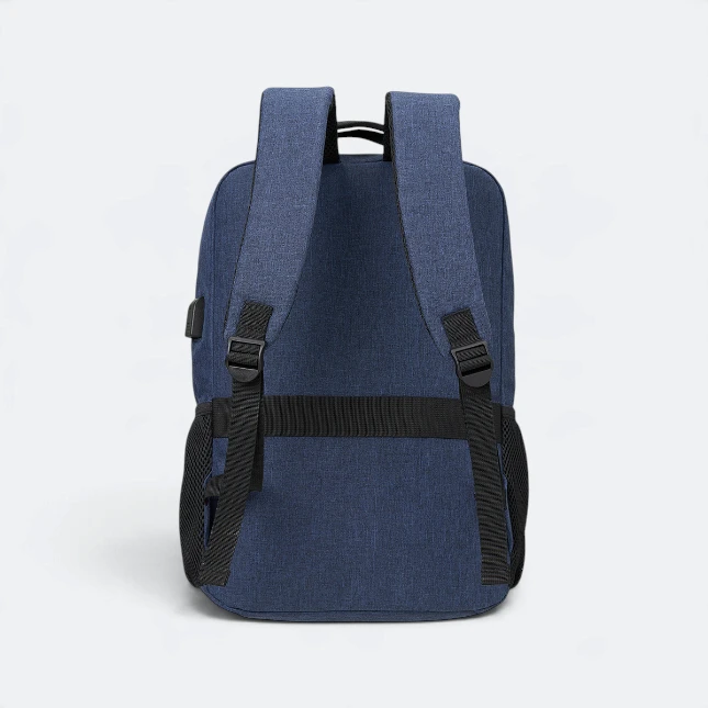 GBM9039 Tovo Laptop Backpack Navy BackView Gbm9039 tovo laptop backpack navy back view view