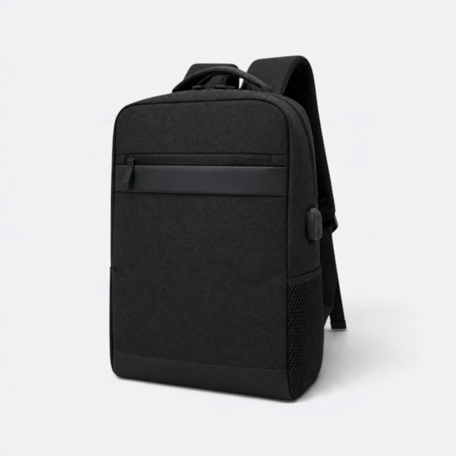 GBM9040 Slinko Laptop Backpack Black SideView Gbm9040 slinko laptop backpack black side view view