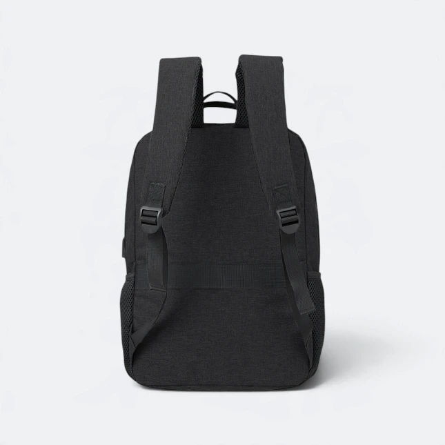 GBM9041 Kravo Laptop Backpack Black BackView Gbm9041 kravo laptop backpack black back view view
