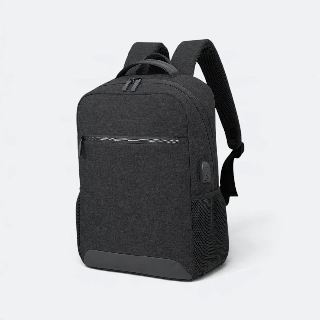 GBM9041 Kravo Laptop Backpack Black SideView Gbm9041 kravo laptop backpack black side view view