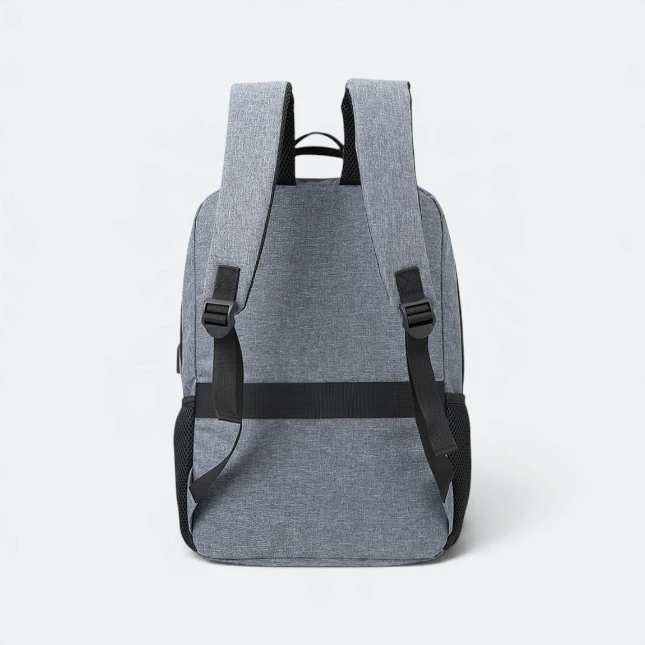 GBM9041 Kravo Laptop Backpack Grey BackView Gbm9041 kravo laptop backpack grey back view view