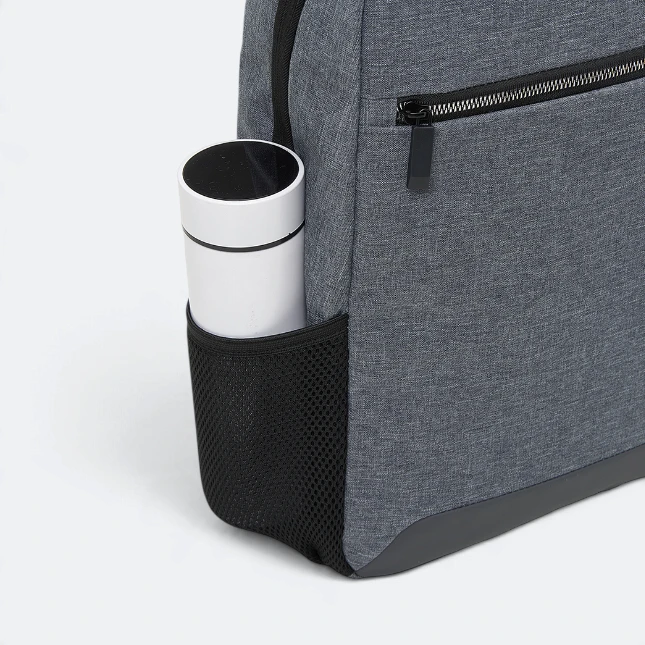 GBM9041 Kravo Laptop Backpack Grey Bottle Pocket Gbm9041 kravo laptop backpack grey bottle pocket view