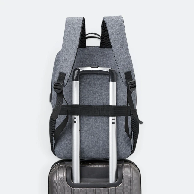GBM9041 Kravo Laptop Backpack Grey On Trolley Gbm9041 kravo laptop backpack grey on trolley view