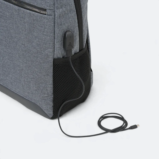 GBM9041 Kravo Laptop Backpack Grey USB Port Gbm9041 kravo laptop backpack grey usb port view
