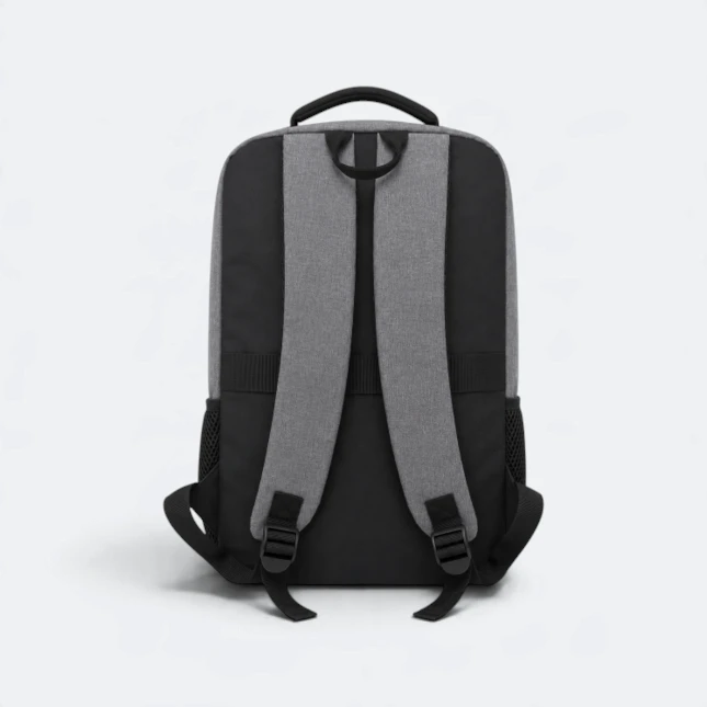 GBM9044 Nervo Laptop Backpack Grey BackView Gbm9044 nervo laptop backpack grey back view view