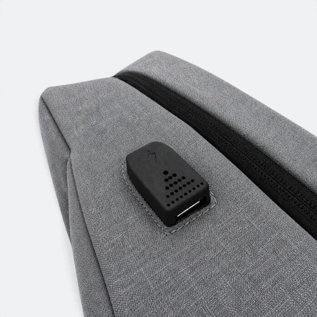 GBM9044 Nervo Laptop Backpack Grey USB Port Gbm9044 nervo laptop backpack grey usb port view