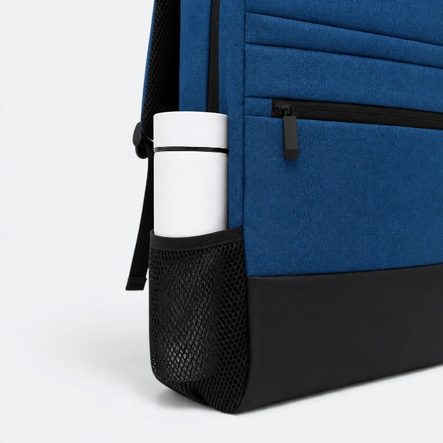 GBM9044 Nervo Laptop Backpack Navy Bottle Pocket Gbm9044 nervo laptop backpack navy bottle pocket view