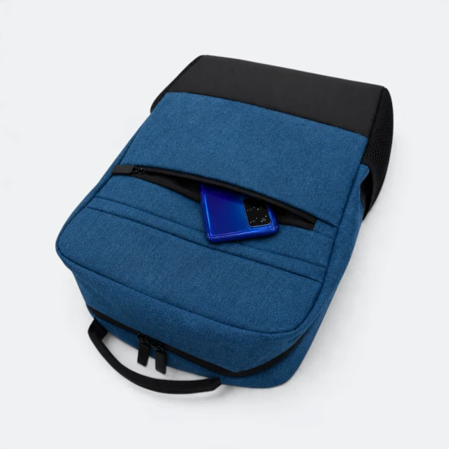 GBM9044 Nervo Laptop Backpack Navy Phone Pocket Gbm9044 nervo laptop backpack navy phone pocket view