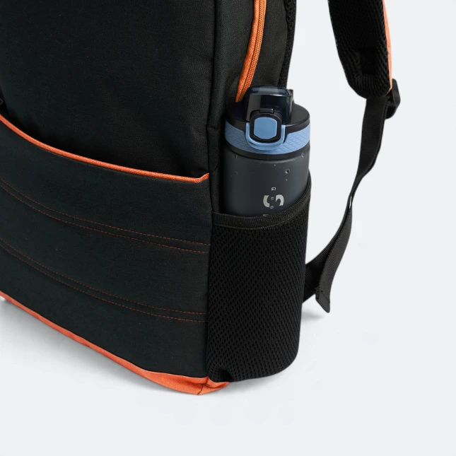 GBM9045 Oryxo Laptop Backpack Orange Bottle Pocket Gbm9045 oryxo laptop backpack orange bottle pocket view