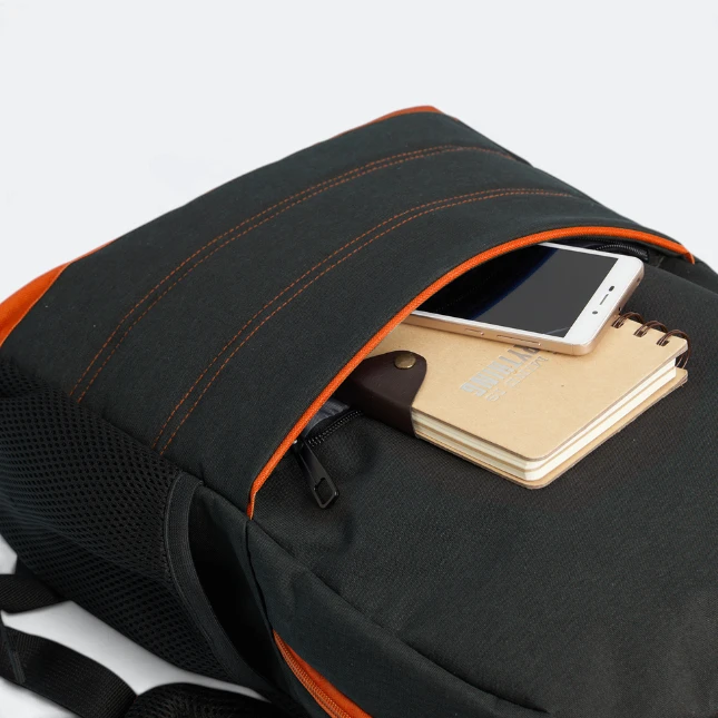 GBM9045 Oryxo Laptop Backpack Orange Front Pocket Gbm9045 oryxo laptop backpack orange front pocket view