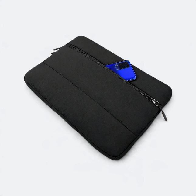 GBM9048 Puffo Laptop Sleeve Black Front Pocket Gbm9048 puffo laptop sleeve black front pocket view