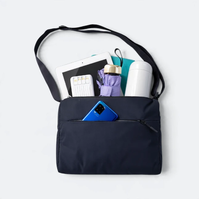 Gbm9049 tabla tablet sling bag interior packed view