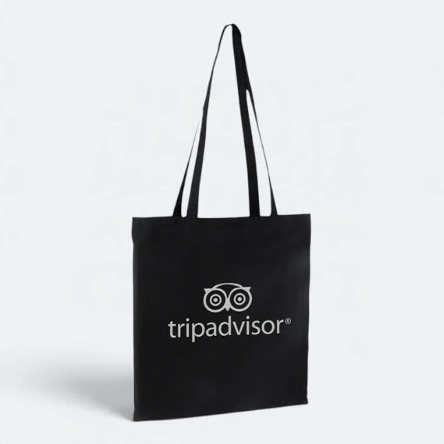 GIH4607 Black Cotton Bag (5oz) With Logo 2 Gih4607 black cotton bag (5oz) with logo 2 view