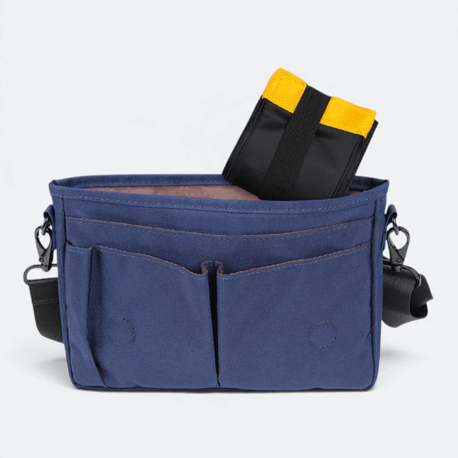GIH4614 KWIK Foldable Shopping Bag Navy Folded Gih4614 kwik foldable shopping bag navy folded view