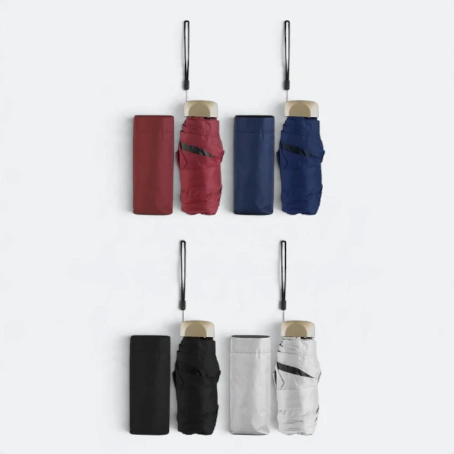 Gih6204 britt 7 inch mini foldable umbrella all colours folded view