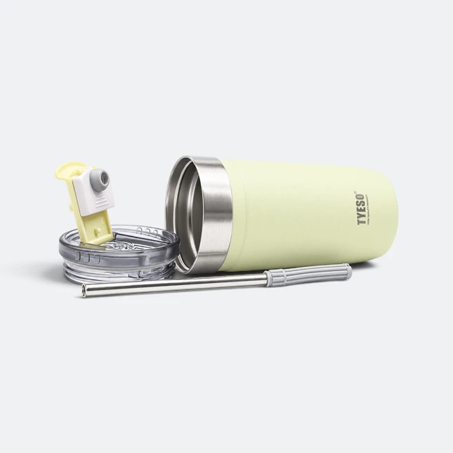 GMG2177 Tyeso Vacuum Tumbler with Flip Lid Green Parts Gmg2177 tyeso vacuum tumbler with flip lid green parts view, thermal flask corporate gift malaysia with logo printing