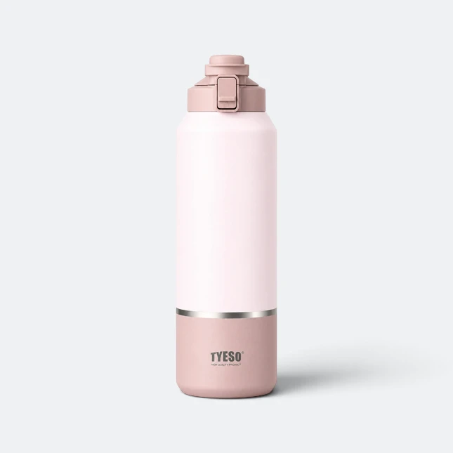 Gmg2179 tyeso vacuum sport bottle with spout lid pink view, thermal flask corporate gift malaysia with logo printing