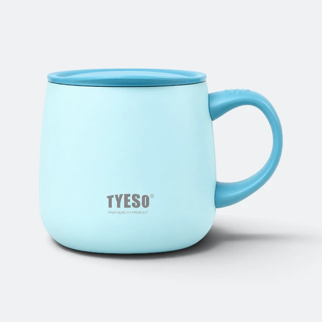 Gmg2180 tyeso vacuum mug with handle turquoise view, thermal flask corporate gift malaysia with logo printing