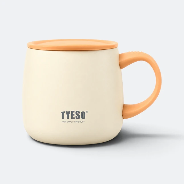Gmg2180 tyeso vacuum mug with handle yellow view, thermal flask corporate gift malaysia with logo printing