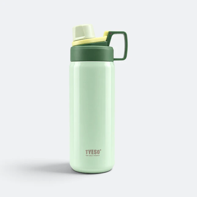 Gmg2181 tyeso vacuum bottle with carry lid green view, thermal flask corporate gift malaysia with logo printing