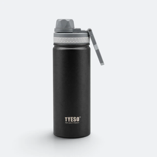 GMG2184 Tyeso Vacuum Bottle with Loop Handle Black Gmg2184 tyeso vacuum bottle with loop handle black view, thermal flask corporate gift malaysia with logo printing