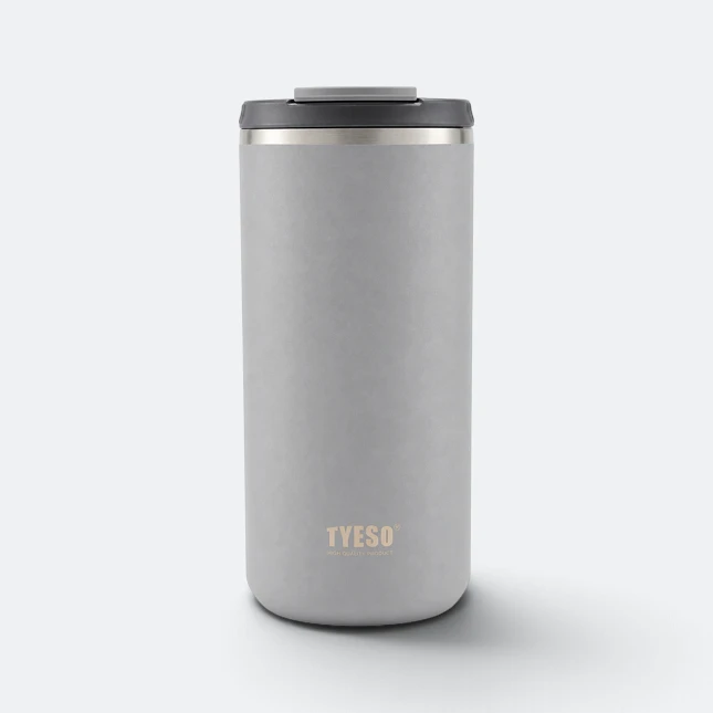 Gmg2185 tyeso slim vacuum flask grey view, thermal flask corporate gift malaysia with logo printing