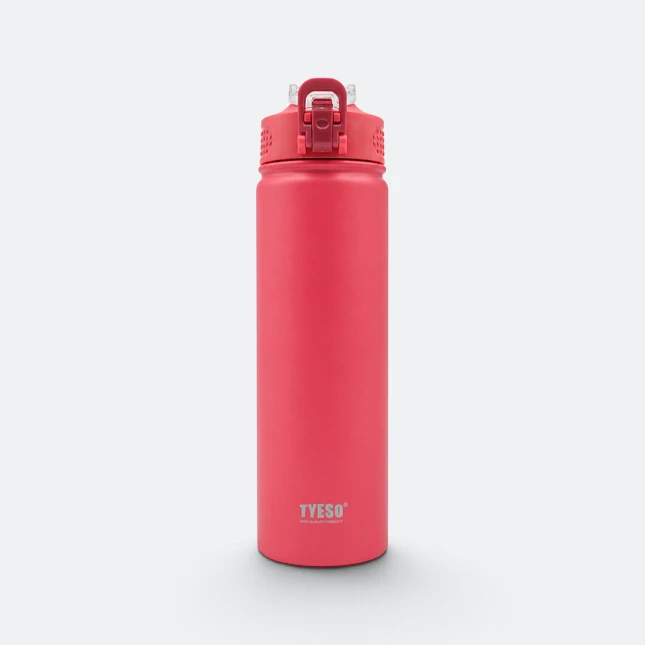 GMG2186 Tyeso Vacuum Bottle with Flip Lock Lid Red Gmg2186 tyeso vacuum bottle with flip lock lid red view, thermal flask corporate gift malaysia with logo printing
