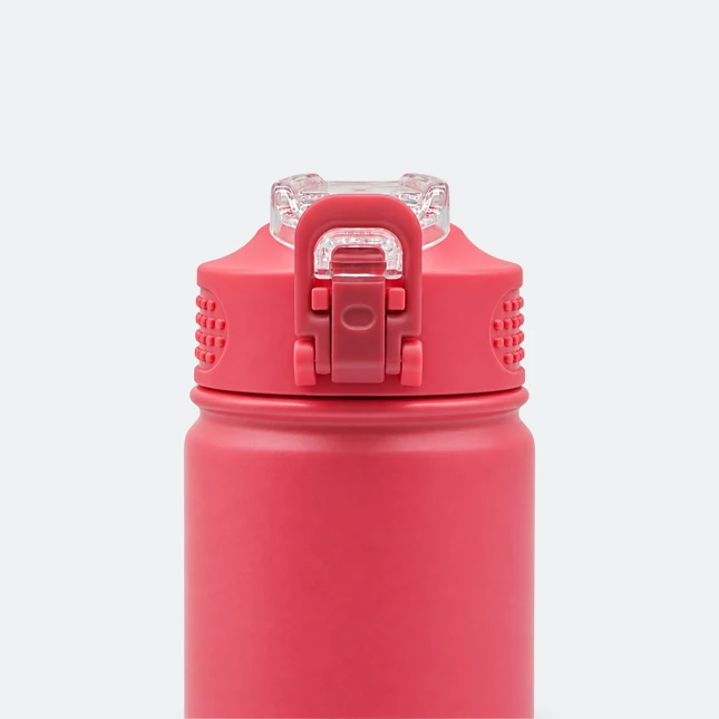 GMG2186 Tyeso Vacuum Bottle with Flip Lock Lid Red Lid Top Gmg2186 tyeso vacuum bottle with flip lock lid red lid top view, thermal flask corporate gift malaysia with logo printing
