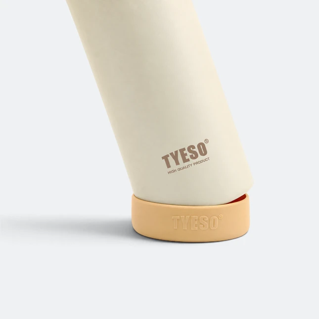 Gmg2188 tyeso vacuum bottle with handle cap beige base view, thermal flask corporate gift malaysia with logo printing