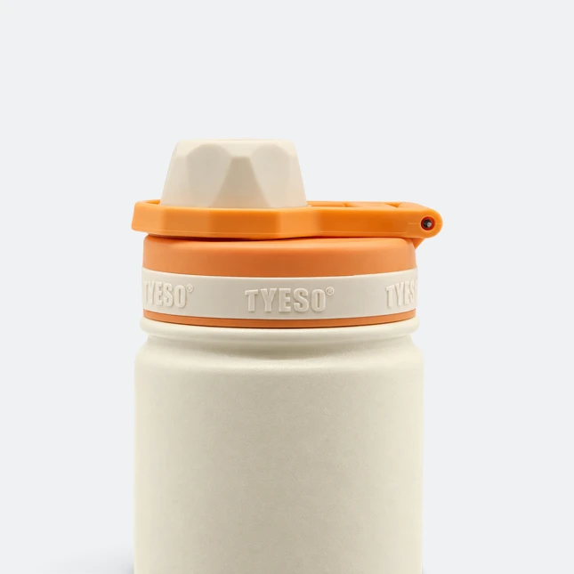Gmg2188 tyeso vacuum bottle with handle cap beige lid view, thermal flask corporate gift malaysia with logo printing