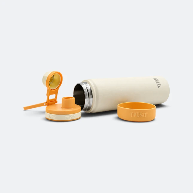 Gmg2188 tyeso vacuum bottle with handle cap beige parts view, thermal flask corporate gift malaysia with logo printing