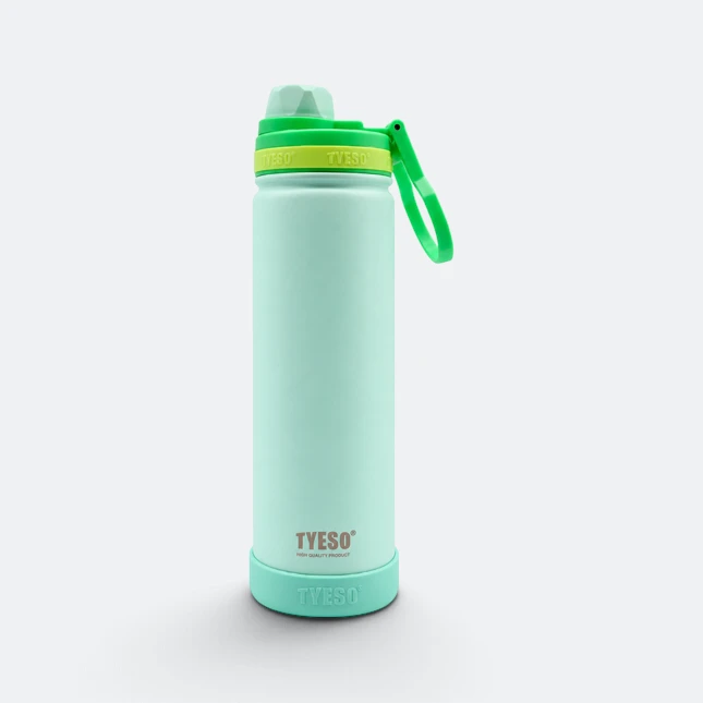 Gmg2188 tyeso vacuum bottle with handle cap turquoise view, thermal flask corporate gift malaysia with logo printing
