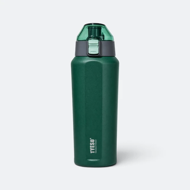 Gmg2189 tyeso vacuum sport bottle with flip cap army green view, thermal flask corporate gift malaysia with logo printing