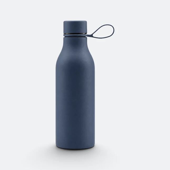 GMG2192 Ringo Matte Vacuum Flask with Loop Lid Sea Blue Gmg2192 ringo matte vacuum flask with loop lid sea blue view, thermal flask corporate gift malaysia with logo printing
