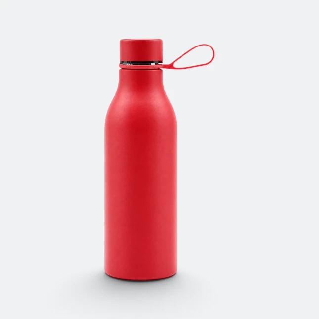 GMG2192 Ringo Matte Vacuum Flask with Loop Lid Red Gmg2192 ringo matte vacuum flask with loop lid red view, thermal flask corporate gift malaysia with logo printing