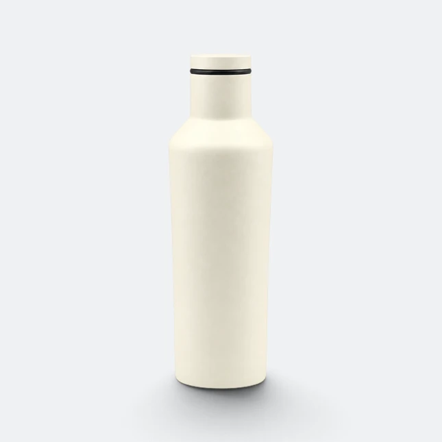 GMG2193 Cone Matte Vacuum Flask Beige Front Gmg2193 cone matte vacuum flask beige front view, thermal flask corporate gift malaysia with logo printing