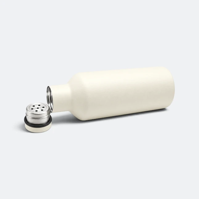 GMG2193 Cone Matte Vacuum Flask Beige Open Gmg2193 cone matte vacuum flask beige open view, thermal flask corporate gift malaysia with logo printing