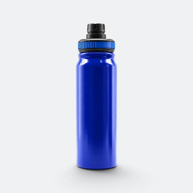 Gmg2195 trekka vacuum flask with carry handle royal blue view, thermal flask corporate gift malaysia with logo printing