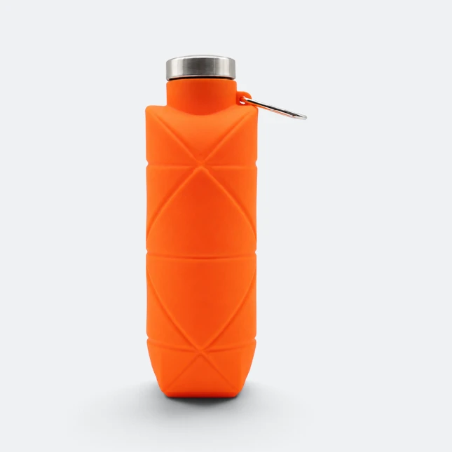 GMG2200 Bendy Silicone Foldable Bottle Orange Gmg2200 bendy silicone foldable bottle orange view, sports bottle corporate gift malaysia with logo printing