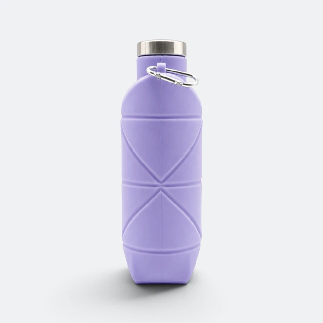 GMG2200 Bendy Silicone Foldable Bottle Purple Gmg2200 bendy silicone foldable bottle purple view, sports bottle corporate gift malaysia with logo printing