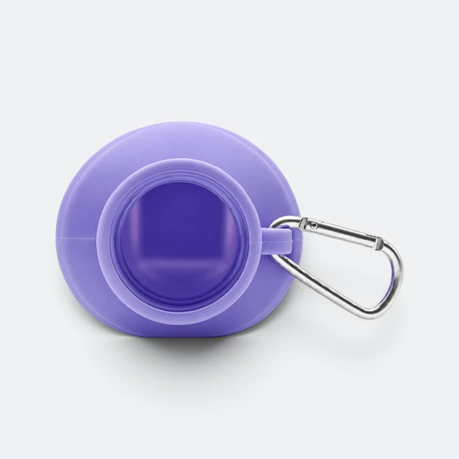 GMG2200 Bendy Silicone Foldable Bottle Purple Folded Gmg2200 bendy silicone foldable bottle purple folded view, sports bottle corporate gift malaysia with logo printing