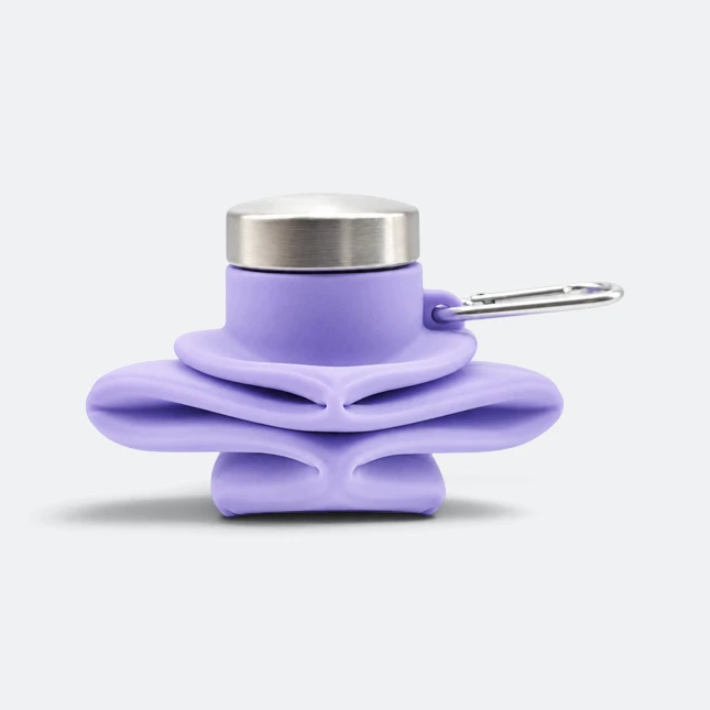 GMG2200 Bendy Silicone Foldable Bottle Purple Folding Gmg2200 bendy silicone foldable bottle purple folding view, sports bottle corporate gift malaysia with logo printing