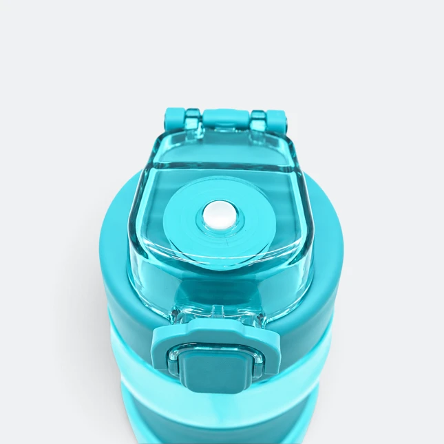 Gmg2201 hydra tritan bpa free bottle turquoise lid open view, sports bottle corporate gift malaysia with logo printing