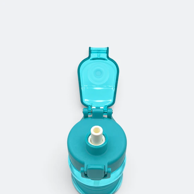 Gmg2201 hydra tritan bpa free bottle turquoise lid top view, sports bottle corporate gift malaysia with logo printing