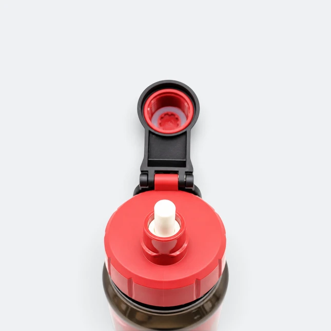 Gmg2203 grippo tritan bpa free bottle maroon lid open view, sports bottle corporate gift malaysia with logo printing