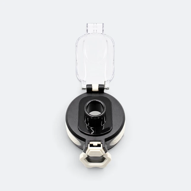 Gmg2204 locko tritan bpa free bottle black lid open view, sports bottle corporate gift malaysia with logo printing
