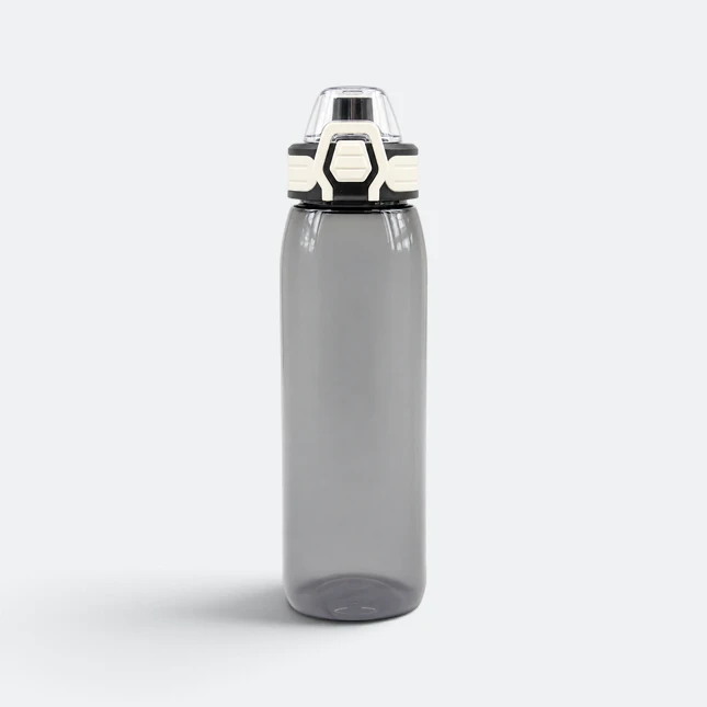 Gmg2204 locko tritan bpa free bottle grey side view, sports bottle corporate gift malaysia with logo printing