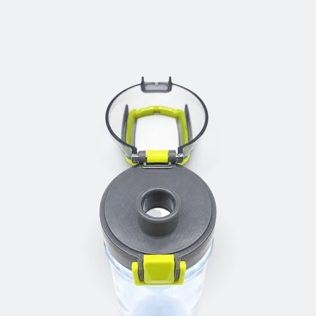 Gmg2205 traila tritan bpa free bottle green lid open view, sports bottle corporate gift malaysia with logo printing