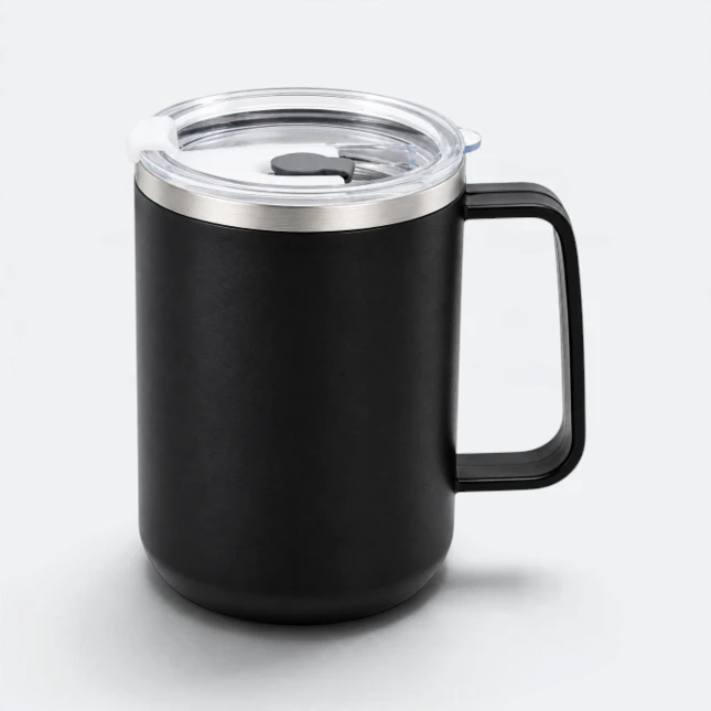 GMG2206 Campo Stainless Steel Camp Mug with Lid Black Gmg2206 campo stainless steel camp mug with lid black view, thermal flask corporate gift malaysia with logo printing