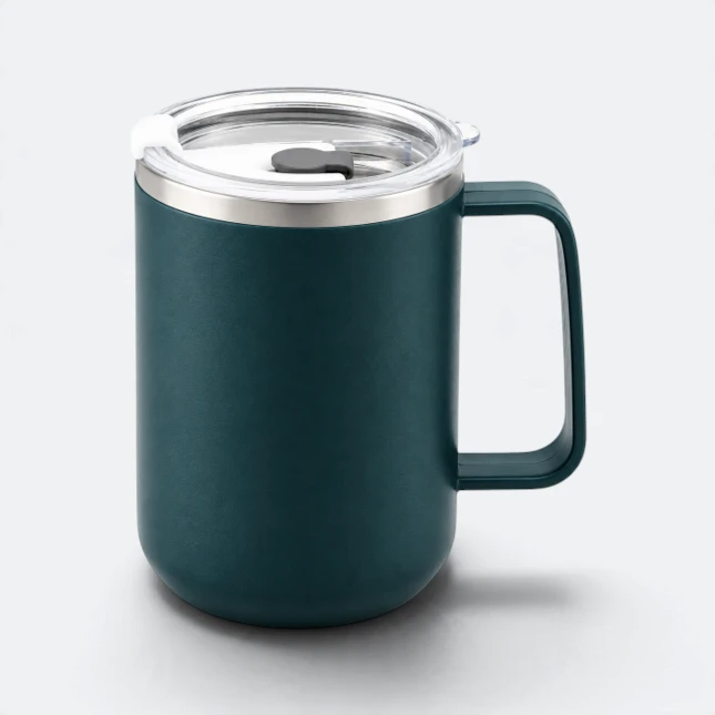 GMG2206 Campo Stainless Steel Camp Mug with Lid Green Gmg2206 campo stainless steel camp mug with lid green view, thermal flask corporate gift malaysia with logo printing